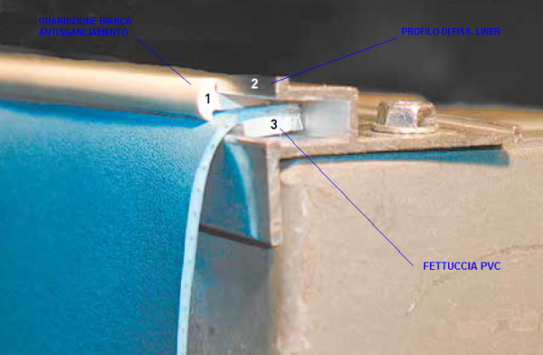 Fettuccia in PVC per aggancio liner - Rotolo 50 m.-3055