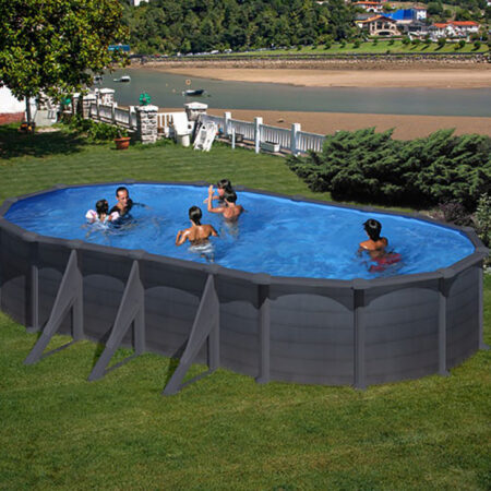 Piscine fuori terra Ovale & Rotonde Serie Granada H 132 cm.-0