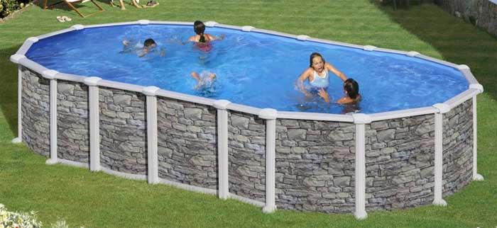 Piscine fuori terra Ovale Santorini H 132 cm.-0